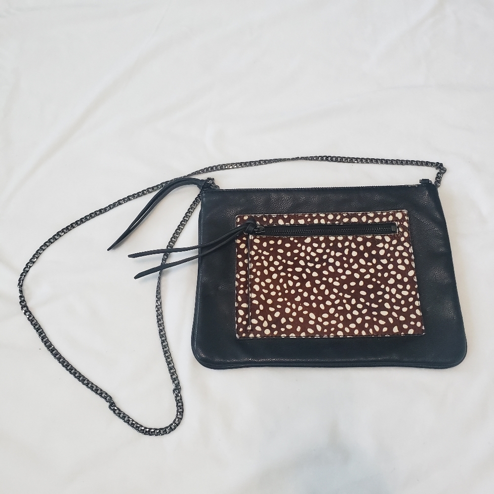 Banana Republic Leather and Calf Hair Purse